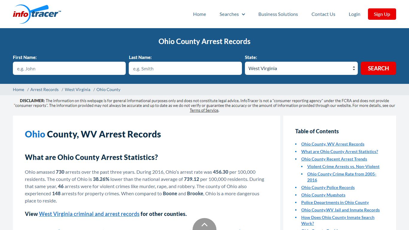 Ohio County, WV Arrests, Mugshots & Jail Inmate Records - InfoTracer