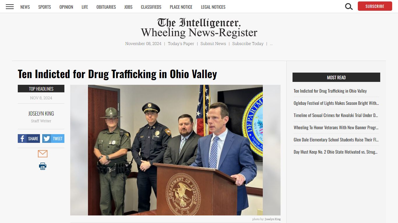 Ten Indicted for Drug Trafficking in Ohio Valley